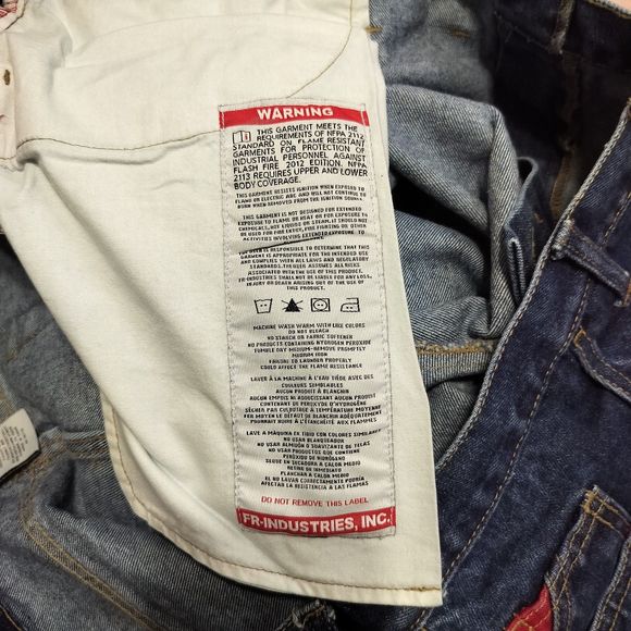 Walls flame resistant FR workwear Size 48x30 ATPV 24.2 blue denim men jeans 2HRC - Picture 9 of 15